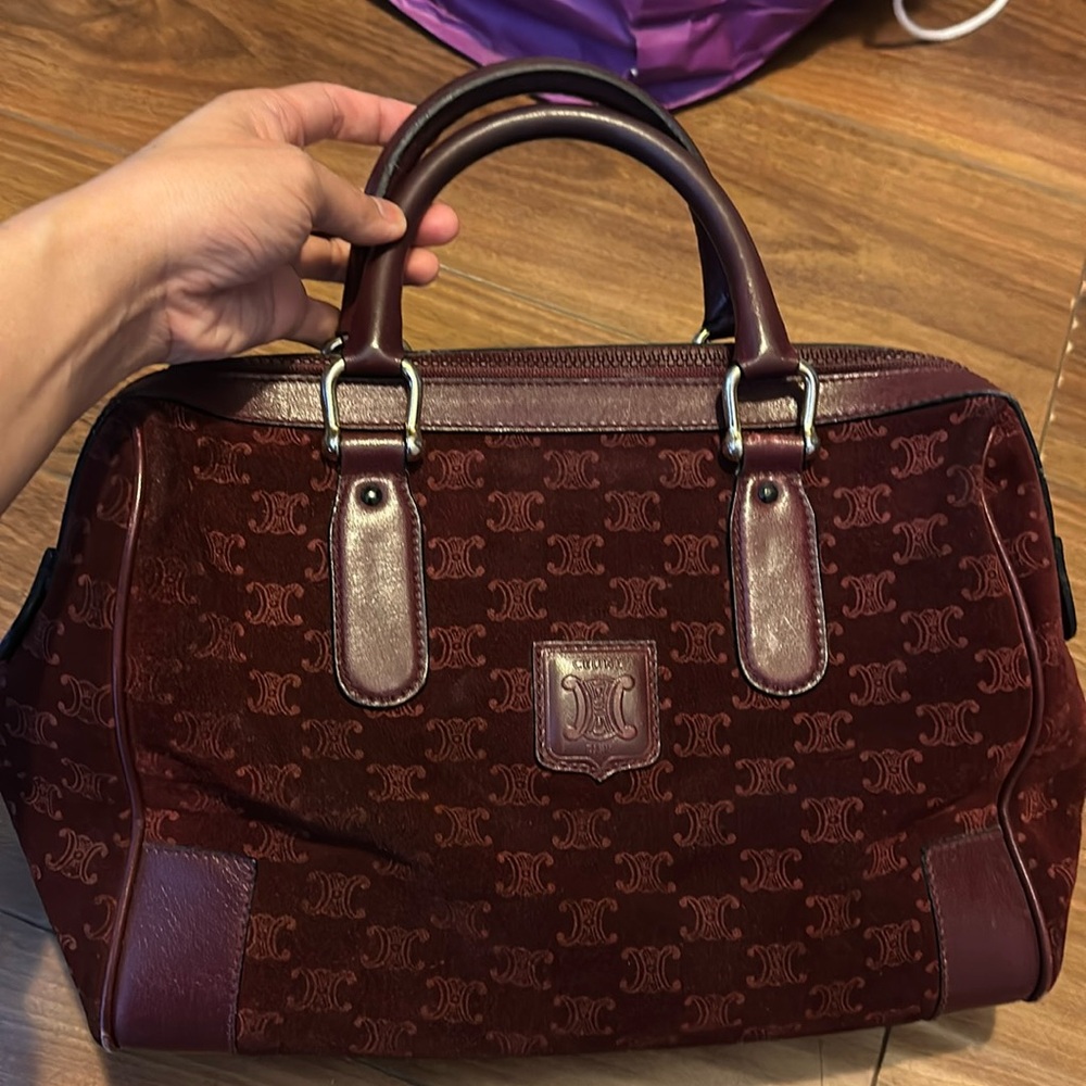 Celine Burgundy Handbag